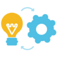 Piktogramm Entwicklung und Implementierung gelb