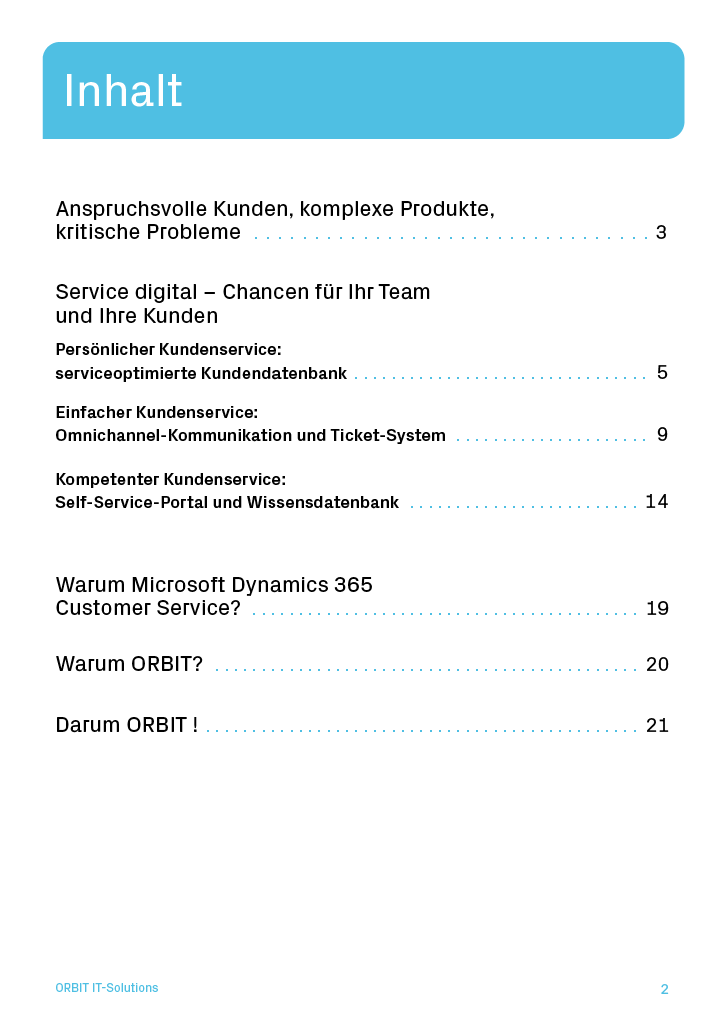 E-Book CRM im Kundenservice: Inhaltsverzeichnis