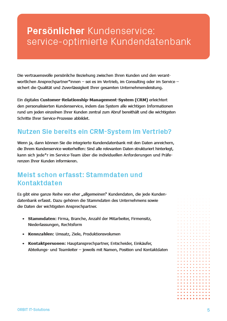 E-Book CRM im Kundenservice: S. 4: Lösung: Serviceoptimierte Kundendatenbank