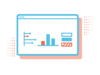 Illustration: Collaborative BI | IBCS-Konformität: Monitor mit 3 verschiedenen Typen von Infographiken