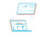 Illustration: Collaborative BI | Sales Funnel: " Monitore mit Infografiken